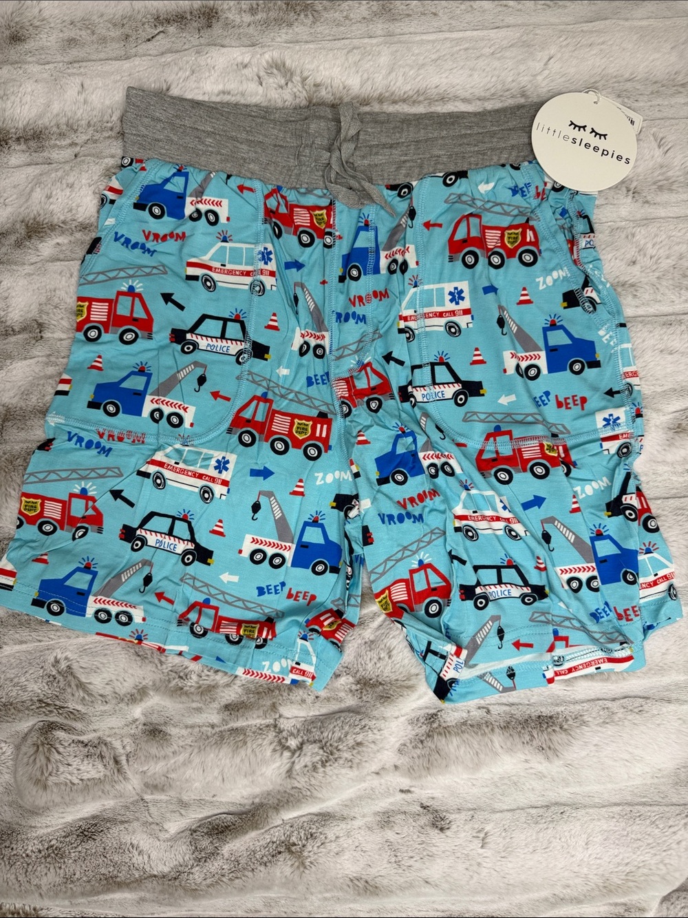 NWT Little Sleepies men’s first responder pajama shorts size small
